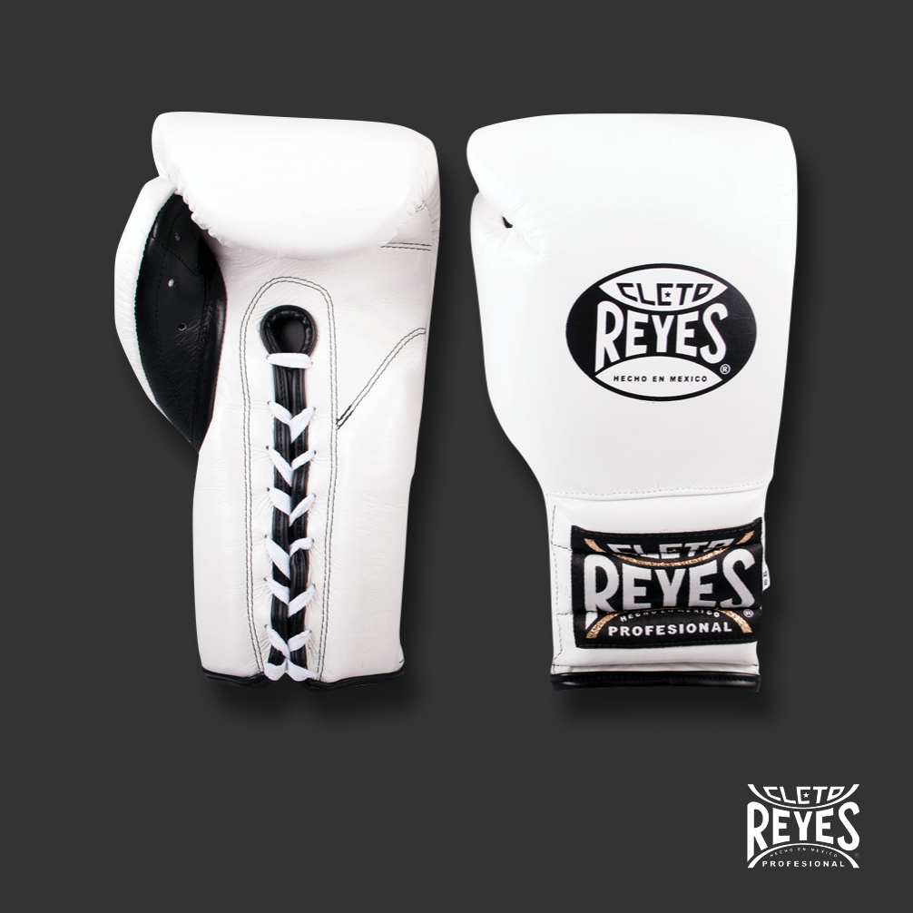 Guante Profesionales Cuero con Cordones - Blanco / 14oz